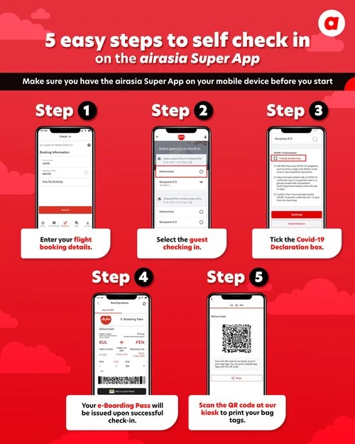 Air Asia Self Checkin with Super App