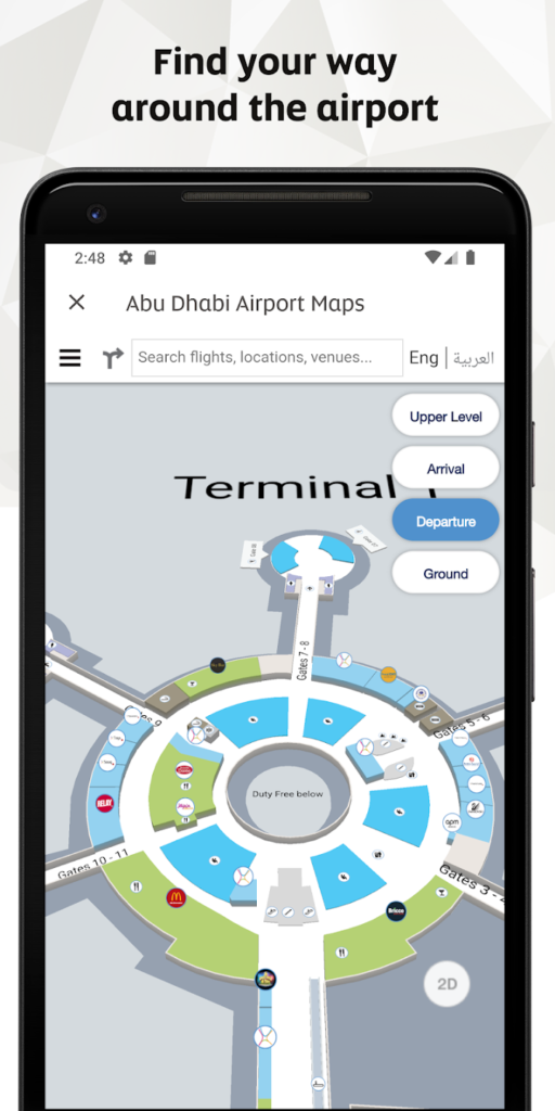 Etihad Airways App Airport Map