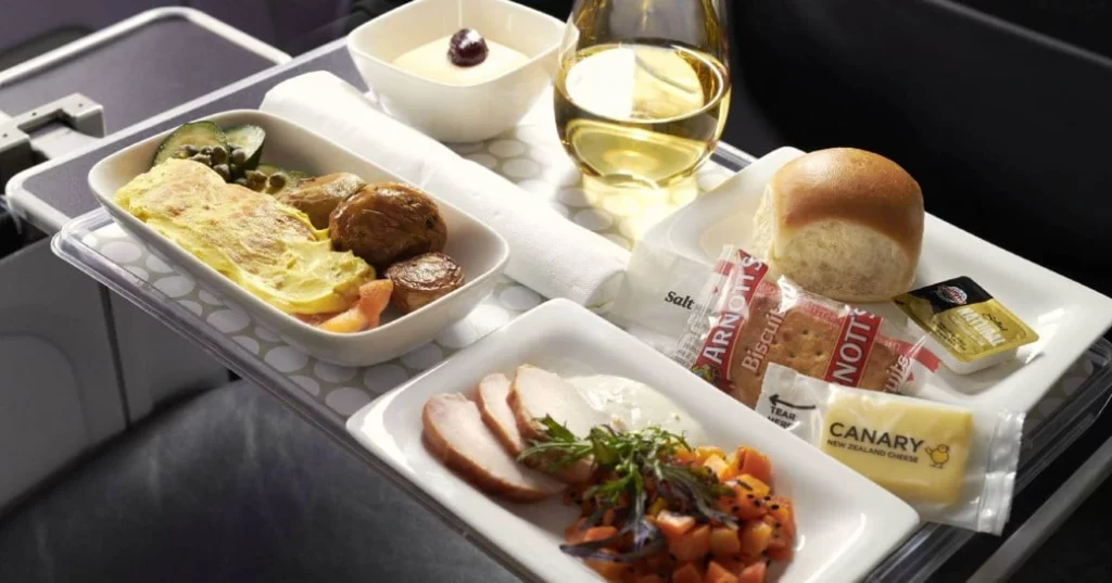 Air New Zealand Premium Economy Meals