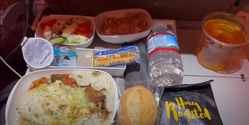 Emirates Airlines Economy Class Food Menu Sample